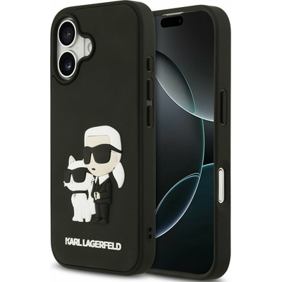 KARL LAGERFELD 3D Rubber Karl and Choupette Задний Чехол для iPhone 17 Black Karl Lagerfeld | Cheren | МЪЖЕ | UNI