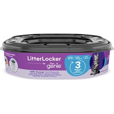 LitterLocker® by Litter Genie odpadkový kôš na podstielku 3 x náhradná kazeta