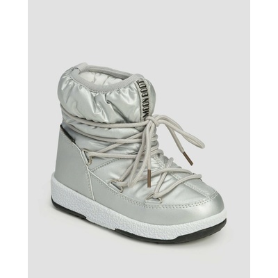 Moon Boot JR Girl Low Nylon WP Dievčenské snehule strieborná