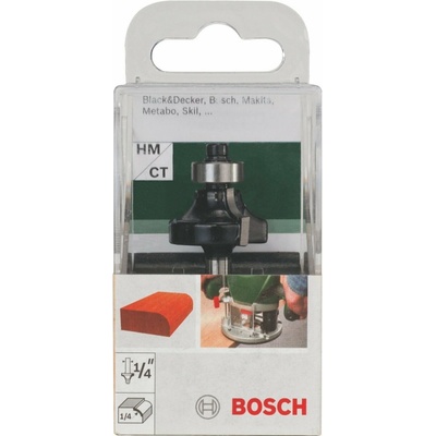 Bosch Zaobľovacia fréza na drevo 6,35 mm, stopka 1/4 palca