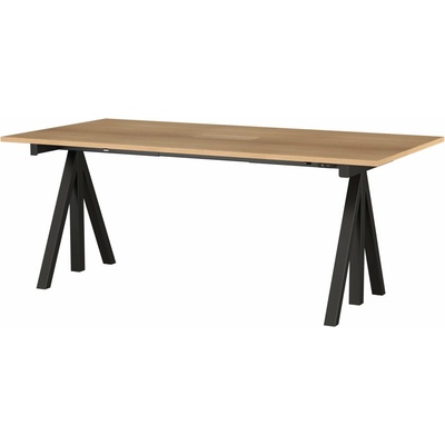 String Polohovací pracovní stůl Works Black / Oak 180 x 90 cm