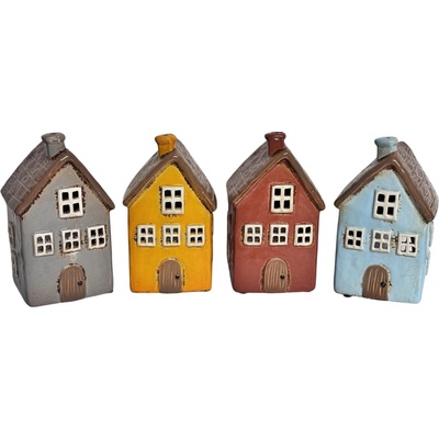 EGO Decor Keramický svícen DOMEČEK, Skřítci, 16cm Barva: Šedá – Sleviste.cz