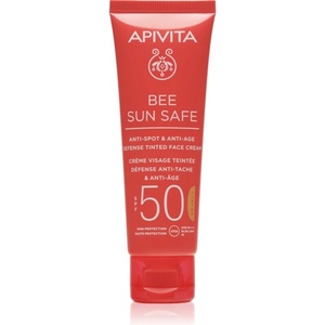 APIVITA Bee Sun Safe Anti-Spot and Anti-Age Tinted Face Cream SPF50 защитен тониращ крем за лице SPF 50 цвят Tinted 50ml