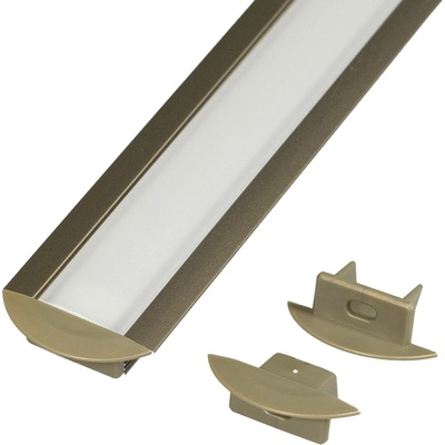 T-LED Koncovka profilu V5B bronz Varianta: Koncovka profilu V5B bronz