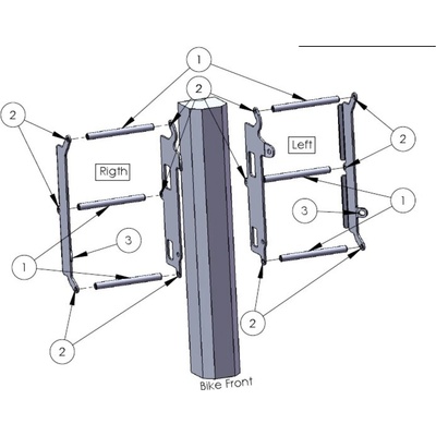 Zap Technix Výstuhy chladičov CRF 250 14