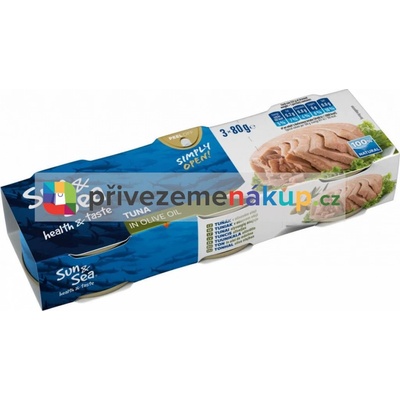 Sun & Sea Tuňák v olivovém oleji 3 x 80 g