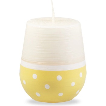 Unipar Бяло-жълта свещ , време на горене 32 h Sweetness - Unipar (Sweetness Yellow Cone 70x80)