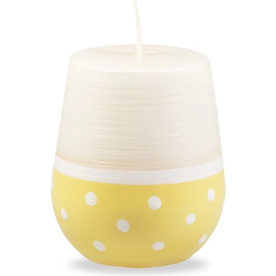 Unipar Бяло-жълта свещ , време на горене 32 h Sweetness - Unipar (Sweetness Yellow Cone 70x80)