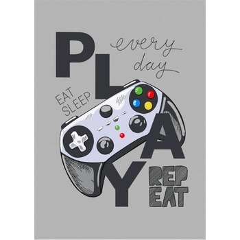 BrandMac Fleecová deka Every day Play Eat sleep play & repeat