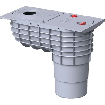 Likov Lapač strešných splavenín GRT 50 - 125 mm so spodným odtokom DN110/125 sivý