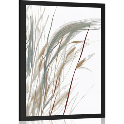 Plakát minimalistická stébla trávy - 30x45 white