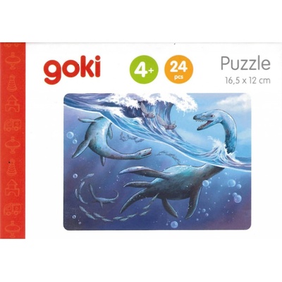 GOKI Dřevěné Dinosauři: Elamosaurus 24 dílků
