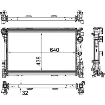 Chladič motora MAHLE ORIGINAL CR 1684 000P (CR1684000P)