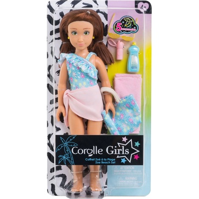 Corolle Zoé Beach Set s hnedými vlasmi 28 cm