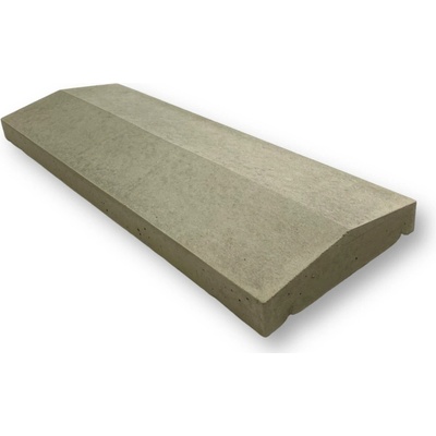 Betonová stříška na zídky a plotové dílce – průběžná sedlová hladká (50 × 18 cm) Barva: Světle hnědá