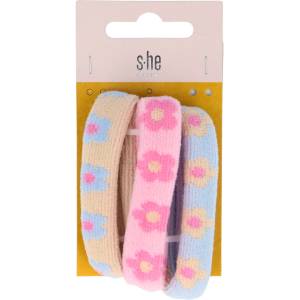 s-he stylecollection Ластик за коса с цветя, 3 бр (3131263)
