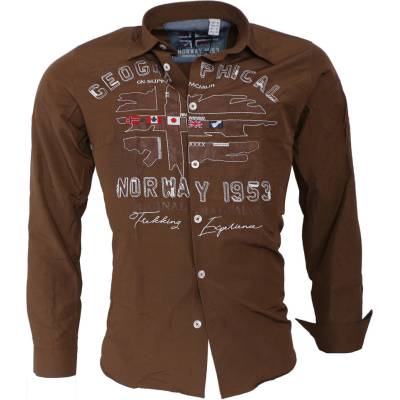 Geographical Norway košeľa pánska Zolduc LS 100 taupe