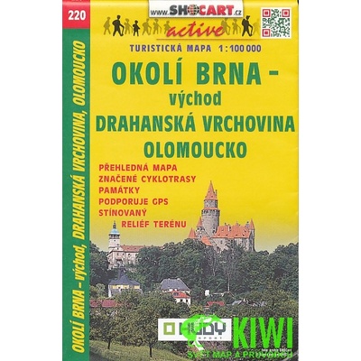 SHOCart 220 Okolí Brna východ Olomoucko 1:100 000 turistická mapa
