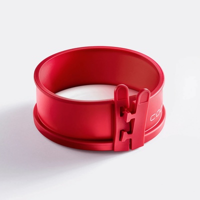 coox Силиконова форма COOX с порцеланова основа в червен цвят - Ø12 х h4 см (COOX 1616-301)