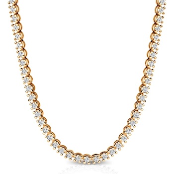 SAVICKI Тенис колие Luminy 3, 8 мм: злато, бели сапфири