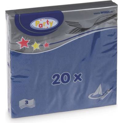 Wimex ubrousky 3V tmavě modré 20ks 33x33cm