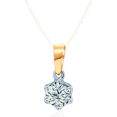 Savicki Prívesok dvojfarebné zlato laboratórne diamanty SAVP34280 YW LGD 035