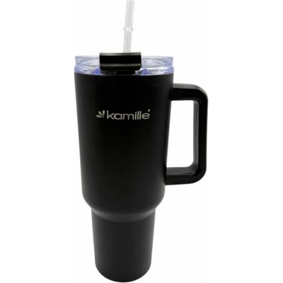 Kamille Termo hrnek 1200 ml KM2172 nerez černý