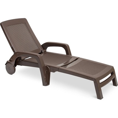 BICA Бахама кафяво Bica technorattan сгъваем шезлонг (BC8990)