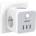 Tessan Wall Socket TS-301-DE - разклонител с 3хAC изхода и вградени 3хUSB-A изхода за мобилни устройства (бял)