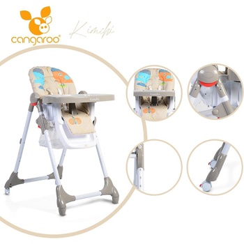 Cangaroo Детски стол за хранене Kimchi каки (106030)