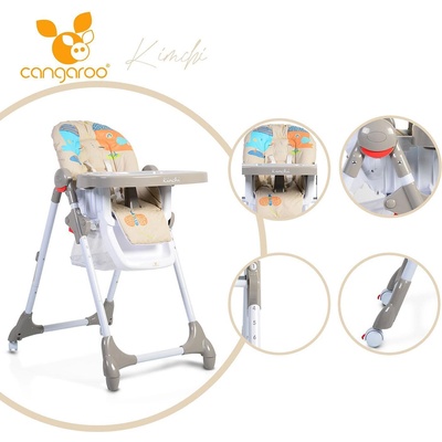 Cangaroo Детски стол за хранене Kimchi каки (106030)