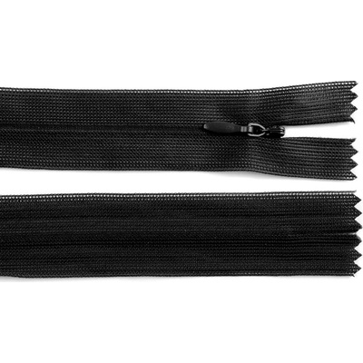 Stoklasa Spirálový zip skrytý No 3 délka 30 cm dederon Balení: 1 ks, Varianta: 332 černá 332 černá