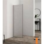 Inter Ceramic Мобилен параван за душ Inter Ceramic Walk-In, гланциран хром - непрозрачно стъкло 60x200 см (113-2FS/60)