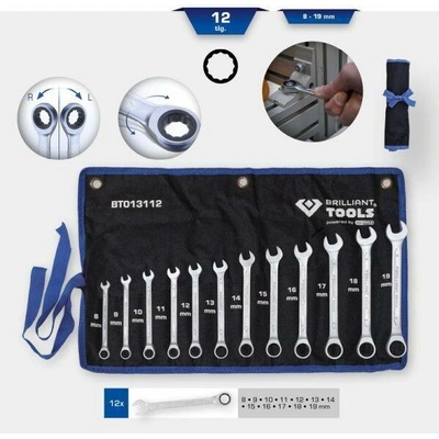 KS Tools Ráčna-sada očkových klíčů BT013112