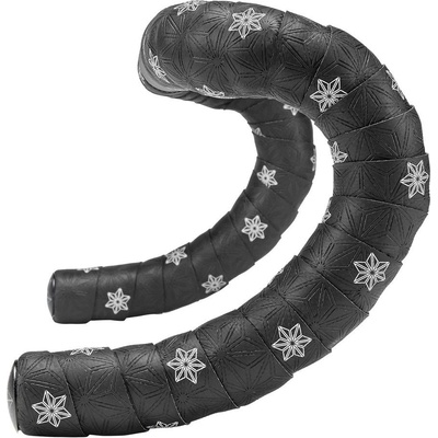 Supacaz Super Sticky Kush Galaxy White Print w/ Ano Black Plugs