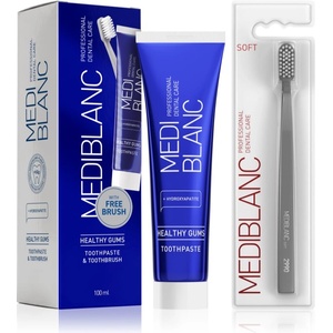 MEDIBLANC Set TP Gums 100ml + TB Soft Grey Single Комплект за дентална грижа
