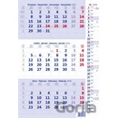 Tříměsíční modrý s poznámkami nástěnný Helma 2026