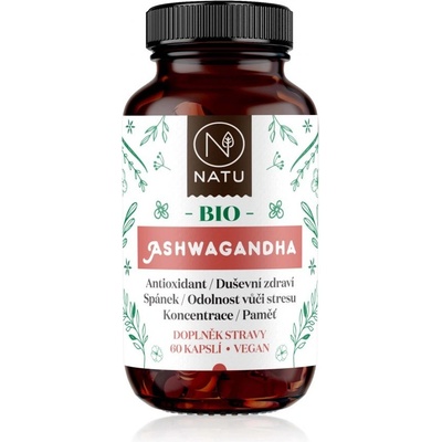 NATU ASHWAGANDHA BIO 60 kapslí