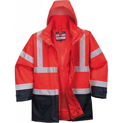 Portwest bunda HiVis Executive S768 5v1 zateplená reflexní červená/navy