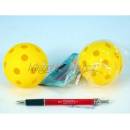 Floorball lopta plast priemer 7 5cm asst 2 farby