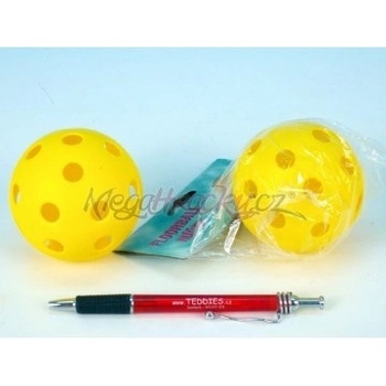 Floorball lopta plast priemer 7 5cm asst 2 farby