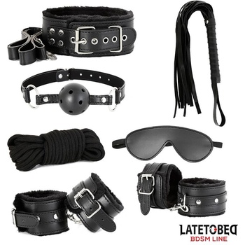 Image 1 of LateToBed BDSM Line 7 Bondage Pieces Set Black
