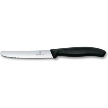 Victorinox Нож за домати и колбаси Victorinox Swiss Classic, 11 см, назъбено острие, черен (6.7833)