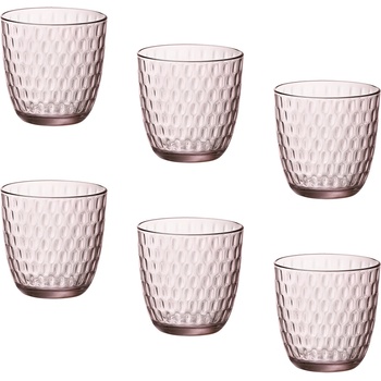 Bormioli Rocco ЧАШИ ЗА ВОДА slot 290ml 6БР РОЗОВИ (580505vsu021990)