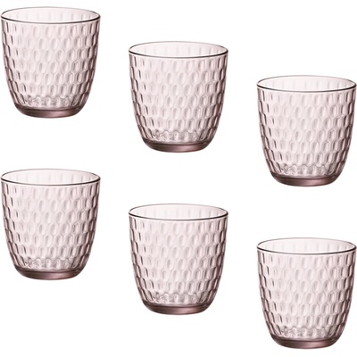 Bormioli Rocco ЧАШИ ЗА ВОДА slot 290ml 6БР РОЗОВИ (580505vsu021990)