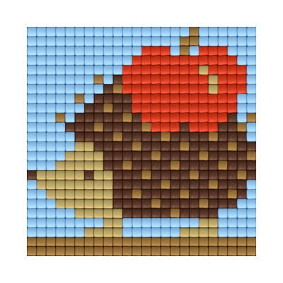 Bright Toys Мозайка с пиксели Bright Toys, 24x24 пиксела - Таралеж (BT24005)