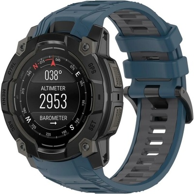 PROTEMIO 107900 SPORTY Vymeniteľný silikónový remienok Garmin Instinct 3 45mm BLUE GRAY