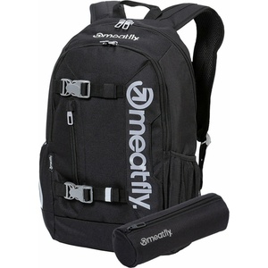 MEATFLY раница Basejumper Black 22 L + МОЛИВНИК БЕЗПЛАТНО | Черна | Обем 22 L Meatfly | Cheren | Момчешки | ONE SIZE