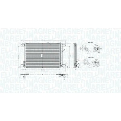 Kondenzátor, klimatizace MAGNETI MARELLI 350203964000