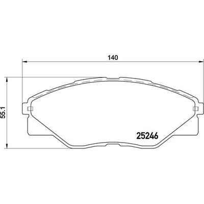 BREMBO Sada brzdových platničiek kotúčovej brzdy P83137